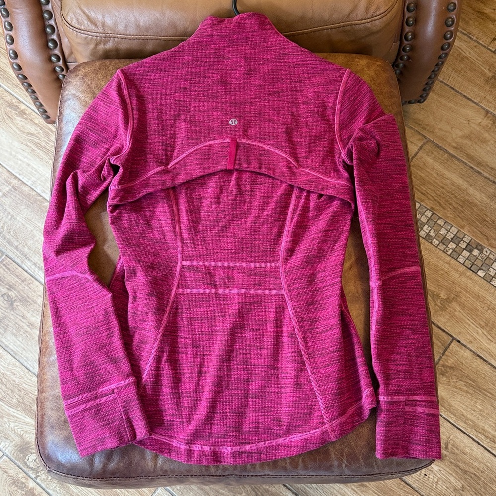 Lululemon Define Jacket Sz 6 Diamond Jacquard Berry Rumble Jewelled Magenta Pink - Picture 6 of 8